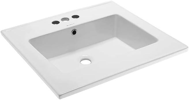 Swiss Madison Well Made Forever SM-VT327-3 Voltaire Vanity Top Sink, Glossy White
