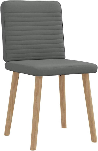 Dark Gray Fabric Dining Chairs 2-Pack Modern Design with Foam Cushion Metal & Wood Frame for Kitchen Dining Room Living Room Furniture