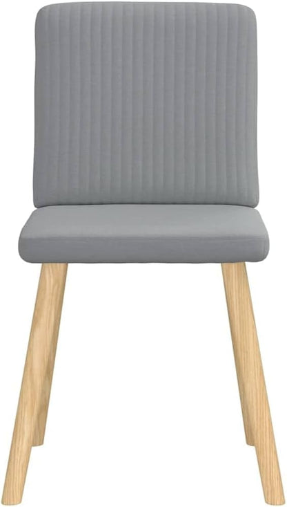 Modern Dining Chairs Set of 2 Light Gray Fabric Upholstered Accent Chairs with Foam Cushion Sturdy Metal and Wood Frame for Dining Room Kitchen Living Room