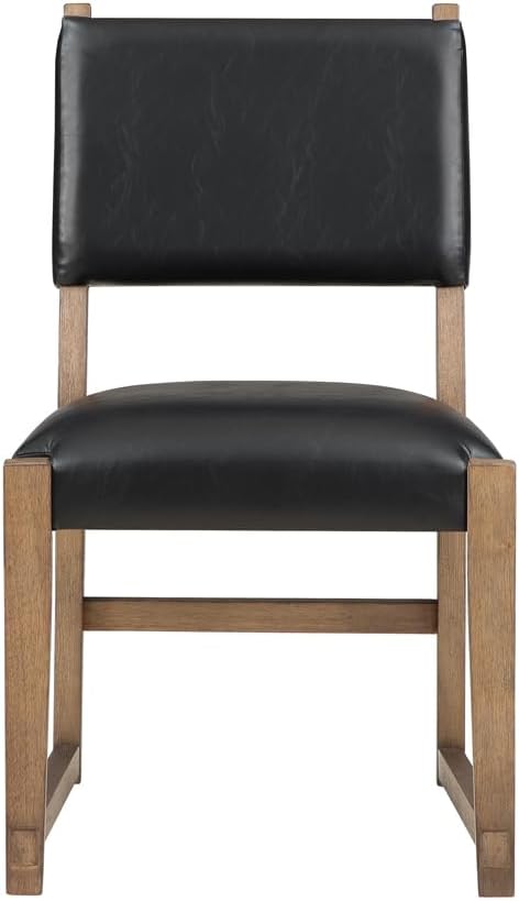 Farmhouse Dining Chairs Set of 2 - Upholstered Mid Century Armless Side Chairs with Back, Durable Polyester Fabric for Kitchen Island, Living Room, Restaurant