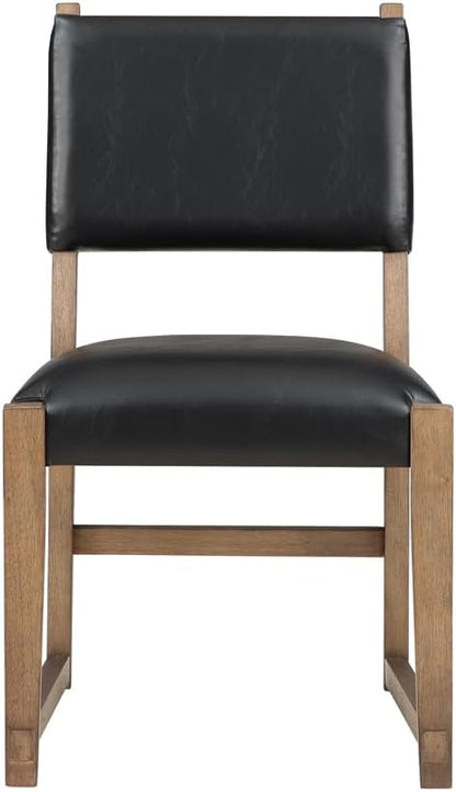 Farmhouse Dining Chairs Set of 2 - Upholstered Mid Century Armless Side Chairs with Back, Durable Polyester Fabric for Kitchen Island, Living Room, Restaurant