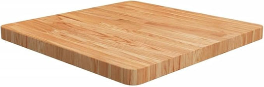 Solid Oak Table Top 24x24 in Varnished Rustic Brown Square Wood Slab for Dining Coffee Desk Butcher Block DIY Workbench Indoor Outdoor for Apartment Kitchen Living Room