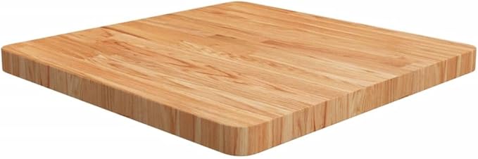 24x24 inch Solid Oak Wood Square Tabletop Varnished Rustic Brown Compact Countertop for Dining Coffee Kitchen Island Desk DIY Bar Small Space Indoor Outdoor