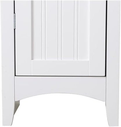 OS Home and Office Furniture 15" 1-Door Wood Kitchen Storage Pantry in White