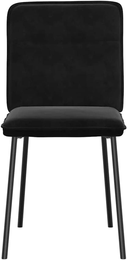 6-Piece Black Velvet Dining Chairs Set with Metal Wood Frame, Modern Farmhouse Design Comfortable Kitchen Living Room Furniture