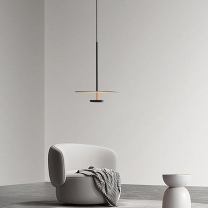 11.8'' Flying Saucer Pendant Light UFO Black Nordic MCM Mid Century Pendant Light Scandinavian Style Modern Minimalist Hanging Light Fixture for Dining Room Bedroom Kitchen Island Living Room