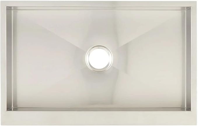 Signature Hardware 447795 Sitka 33" Farmhouse or Undermount Single Basin Stainless Steel Kitchen Sink