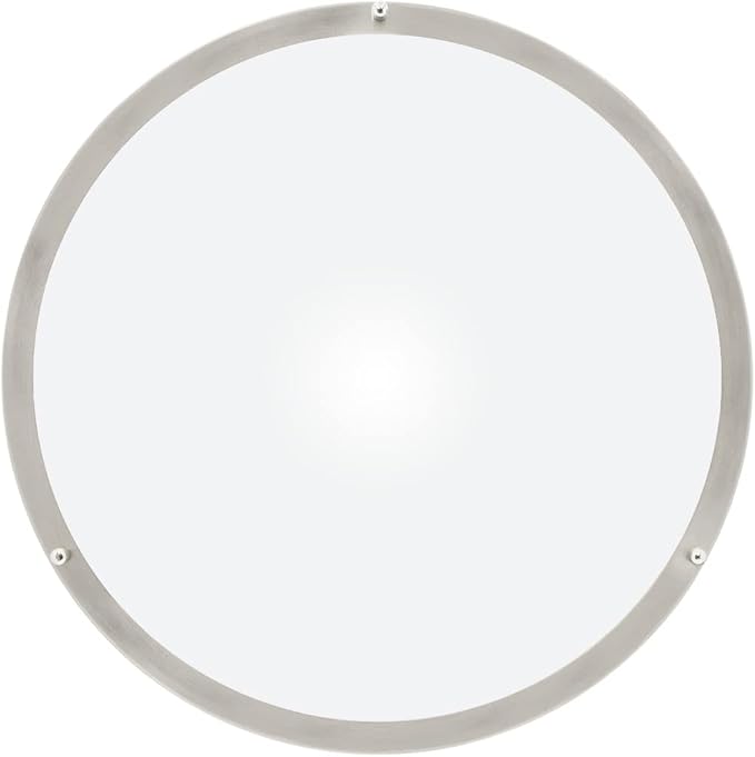Maxxima 18" LED Flush Mount Ceiling Light Fixture - Satin Nickel Round Light, 2000 Lumens, 5 CCT 2700K/3000K/3500K/4000K/5000K, Dimmable Dual Ring Fixture, Perfect for Kitchen, Living Room, or Bedroom