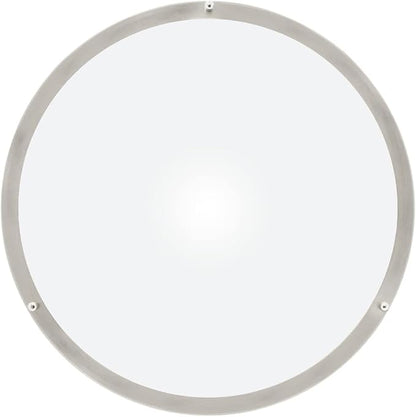 Maxxima 18" LED Flush Mount Ceiling Light Fixture - Satin Nickel Round Light, 2000 Lumens, 5 CCT 2700K/3000K/3500K/4000K/5000K, Dimmable Dual Ring Fixture, Perfect for Kitchen, Living Room, or Bedroom