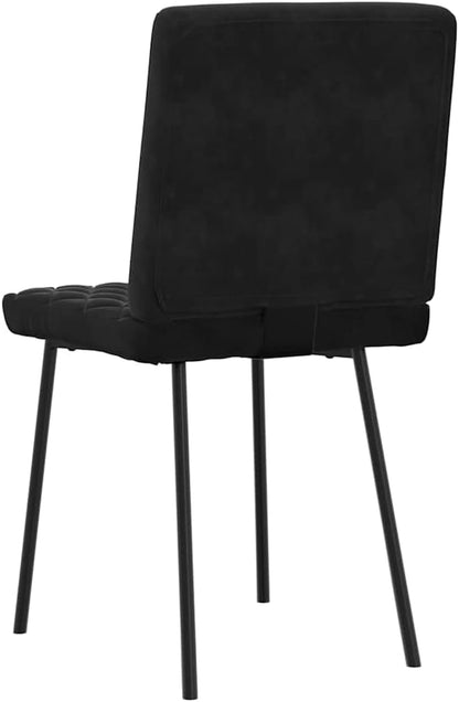 6-Piece Black Velvet Dining Chairs Set with Metal Wood Frame, Soft Comfortable Seating for Kitchen Dining Room Living Room Bedroom Accent Furniture