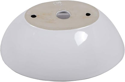 Mocoloo Oval Vessel Sink 16'' x 13'' Bathroom Sink Countertop Oval Shape Small Ceramic Bathroom Sinks White Porcelain Vanity Bowl Above Counter Art Basin