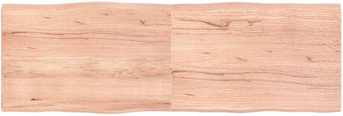 Foldable Solid Oak Tabletop 70.9x23.6 in Light Brown Live Edge Wood Countertop for Dining Room Office Desk Kitchen Island Bar DIY Craft Station