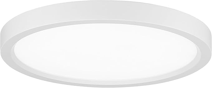 Minka Lavery 711-44-L Vantage LED Flush Mount, 1-Light, 20 Total Watts, 11-in H x 1-in W, White