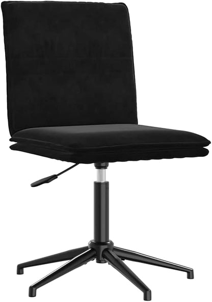 Velvet Dining Chair Black Adjustable Height Accent Chair for Kitchen Living Room Bedroom Modern Furniture with Soft Foam Padding