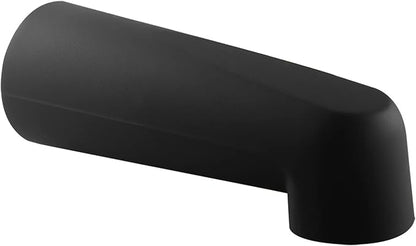 SENTO Black Metal Bathroom Tub Spout Without Diverter, Heavy Duty, 7 Inches 1/2'' IPS Inside Thread, Matte Black
