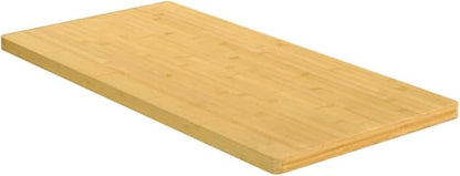 Bamboo Rectangular Table Top 15.7x31.5x1.0 in Varnished Butcher Block Style Countertop for Kitchen Island Dining Coffee Desk Natural Brown Indoor Use