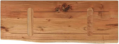 Solid Acacia Wood Live Edge Shelf Wall Mounted for Decorative Items with Shelf Supporting 165.3 lbs, Rustic Wall for Living Room, Brown Acacia Wood 31.5 x 11.8 x 1.0 Inches
