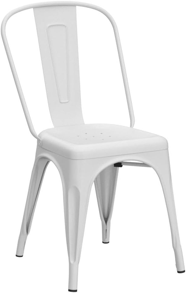 FDW Metal Dining Chairs - Set of 2 Indoor/Outdoor Chairs - 18 Inch Seat Height - 330LBS Weight Capacity