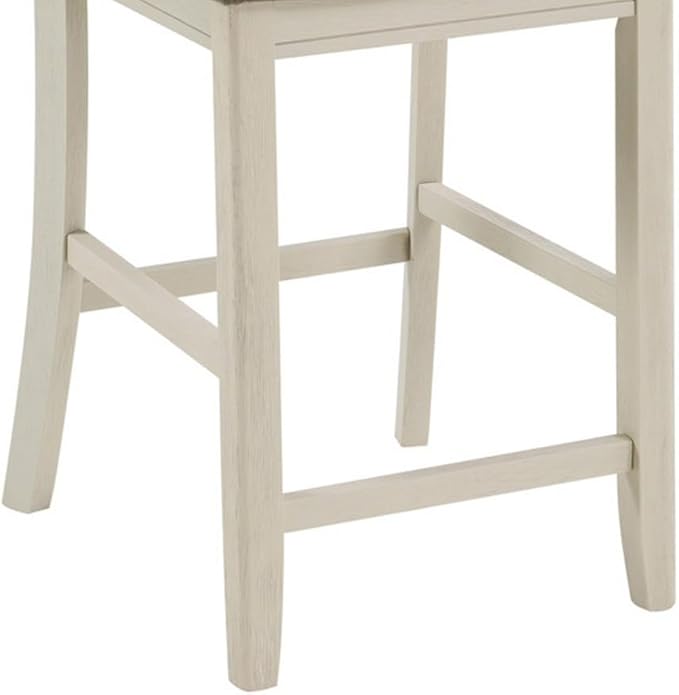 Counter Height Dining Chair with Wooden Frame and Upholstered Seat for Kitchen Island Use