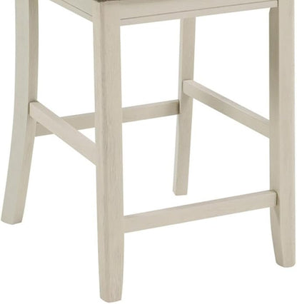 Counter Height Dining Chair with Wooden Frame and Upholstered Seat for Kitchen Island Use