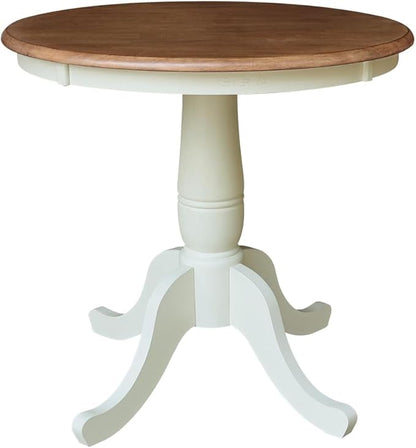 IC INTERNATIONAL CONCEPTS 30" Round Top Pedestal Dining Table 28.9" High - Multi-Color