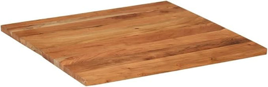 Square Acacia Wood Table Top 27.6"x27.6"x1.5" Rustic Brown 70x70 cm Solid Butcher Block Countertop for Bar Dining Desk Kitchen Island and DIY Projects