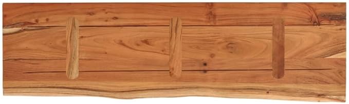 Solid Acacia Wood Live Edge Shelf Wall Mounted for Decorative Items with Shelf Supporting 165.3 lbs, Rustic Wall for Living Room, Natural Brown Acacia Wood 15.7 x 11.8 x 1.0 Inches