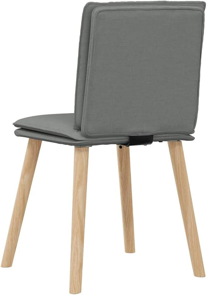 Dark Gray Fabric Dining Chairs Set of 4 Modern Comfortable Kitchen Chairs with Sturdy Metal Frame for Dining Room Kitchen Living Room