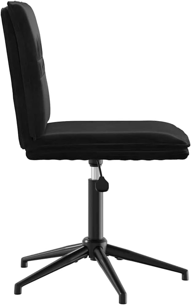 Velvet Dining Chair Black Adjustable Height Accent Chair for Kitchen Living Room Bedroom Modern Furniture with Soft Foam Padding