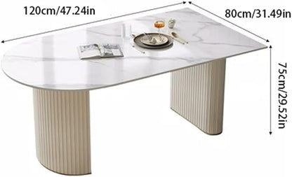 Island Dining Table Integrated Nordic Modern Dining Table Rectangular Slate Table Home Living Room Table (Size : S:120 * 80 * 75cm)
