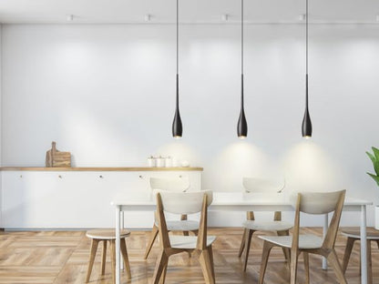 Black Pendant Lights Kitchen Island, Modern Pendant Light Fixtures, LED Hanging Light Over Sink for Bathroom, Bar, Dining Room, Bedroom（3 Pack）
