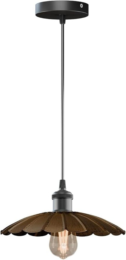 Industrial Vintage Pendant Light Adjustable Hanging Fixture Retro E26 Lamp Holder for Indoor Lighting Metal Shade Ceiling Lamp for Bedroom, Kitchen, Bar, Cafe