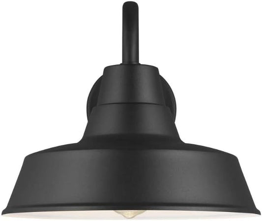 Sea Gull Lighting Barn Light-1 Light Medium Outdoor Wall Lantern in Traditional Style-12 Inch Wide by 10.63 Inch high-Black Finish-Incande