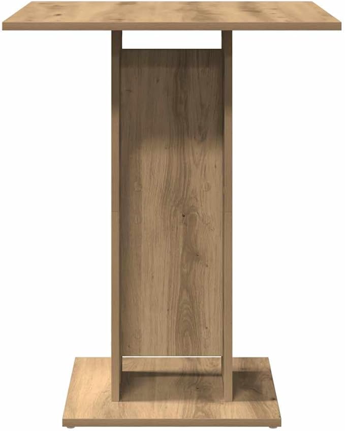 Artisan Oak Small Square Dining Table 23.6x23.6x29.5 in Engineered Wood Bistro Table for 2 Space-Saving Kitchen Breakfast Nook or Office Apartment
