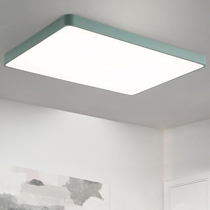 LED Ceiling Light Fixture,16 * 24 Inch Modern Rectangle Recessed Ceiling Lights,Dimmable Light,48W Green 3000K-6000K Close to Ceiling Lighting Flush Mount Living Room Bedroom