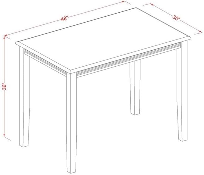 East West Furniture YAT-OAK-H Yarmouth Rectangle Counter Height Dining Table, 30x48 Inch, OAK