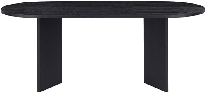 Farmhouse Wooden Dining Table for 4-6, Rustic Kitchen Table with Thick Wood Tabletop & Sturdy Block Legs, Heavy-Duty Classic Furniture for Dining Room & Family Meals