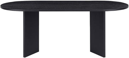 Farmhouse Wooden Dining Table for 4-6, Rustic Kitchen Table with Thick Wood Tabletop & Sturdy Block Legs, Heavy-Duty Classic Furniture for Dining Room & Family Meals