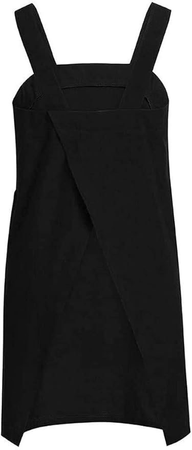 Cotton Linen Apron Cross Back Apron for Women with Pockets Pinafore Dress for Baking Cooking