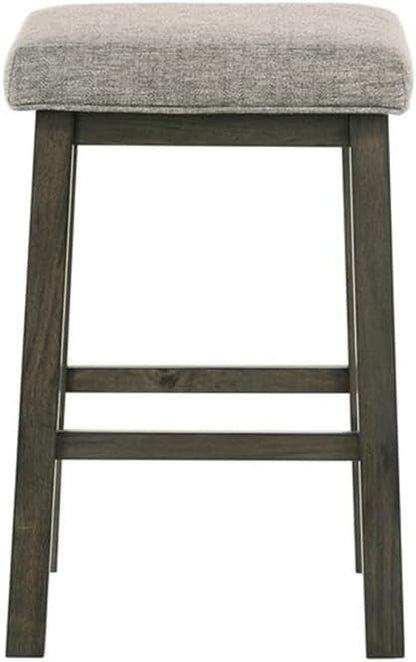 New Classic Furniture Churon 3-Piece Gathering Bar Table with Two Stools, Grey