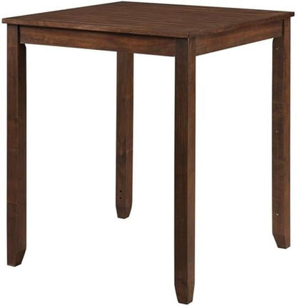 New Classic Furniture Gia Counter Table with Two Dining Chairs and Storage Shelf, 30-Inch, Cherry Brown