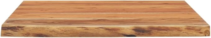 Solid Acacia Wood Live Edge Shelf Wall Mounted for Decorative Items with Shelf Supporting 165.3 lbs, Rustic Wall for Living Room, Brown Acacia Wood 16 x 16 x 1.0 Inches