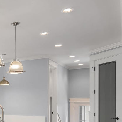 Maxxima 4" 5 CCT Retrofit Recessed LED Downlight - E-26 Quick Connect, Color Selectable 2700K-5000K (2700K/3000K/3500K/4000K/5000K), Dimmable Retrofit, 900 Lumens, Damp Rated for Kitchens - 12 Pack