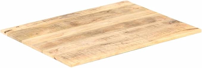 Solid Mango Wood Table Top 35.4 x 27.6 Inch Rectangular Replacement Table Surface for Dining Kitchen Cafe Rustic Industrial Style