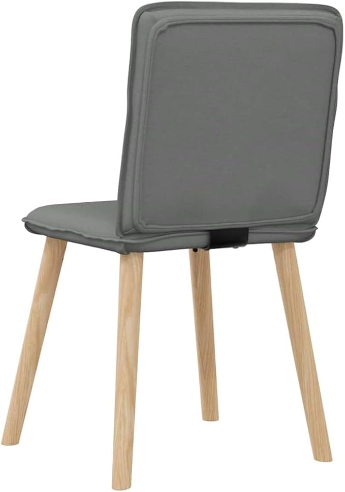 6-Piece Dark Gray Fabric Dining Chairs Set with Metal Frame, Thick Foam Seat and Backrest, Modern Farmhouse Kitchen & Living Room Furniture