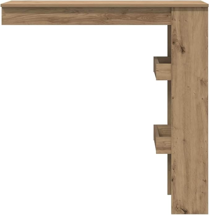 Wall Bar Table Brown 17.7x40.2x40.7 in Engineered Wood Small Dining Table with Storage Bar Height for Kitchen Living Room Studio