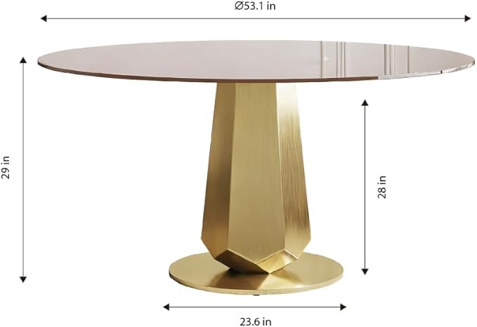 Modern Tempered Glass Dining Table for 6-8, Rectangular Kitchen Table with Heavy-Duty Stainless Steel Base, Elegant Easy-Clean Furniture for Dining Room & Family Gatherings (Glass)