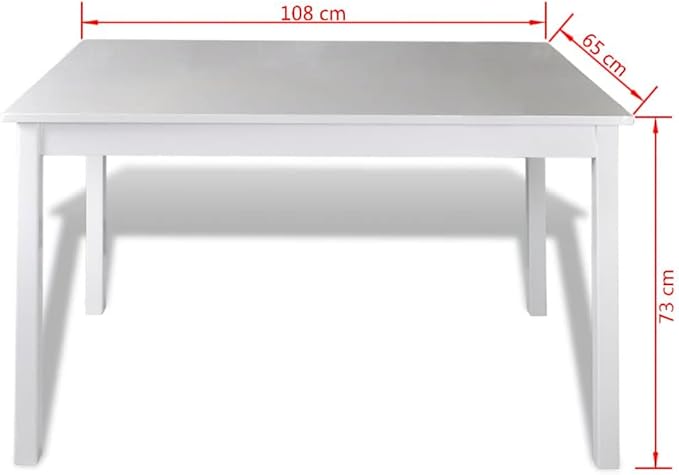 5-Piece Dining Table Set White Pine Wood Kitchen Furniture for Small Spaces, Compact Bistro-Style Indoor Set with 42.5" Lacquered Table and 4 Chairs