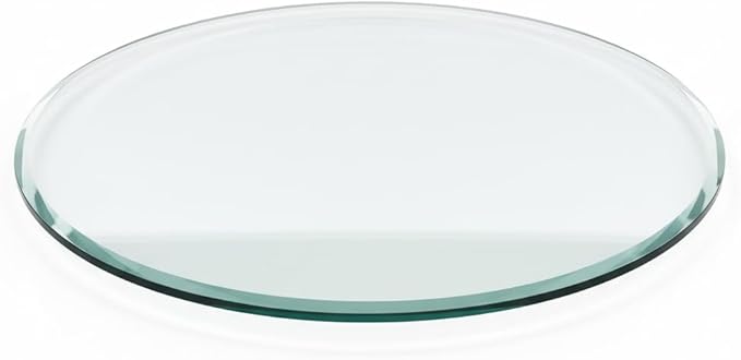 Custom Oval Tempered Glass Table Top – 1/2 Inch Thick – Beveled Edge – Made to Size – Replacement Glass for Coffee and Dining Tables