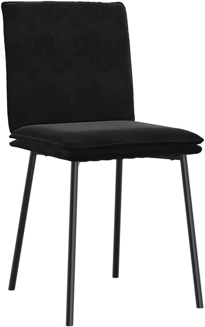 6 Pack Black Velvet Dining Chairs with Metal Wood Frame, Comfortable Modern Accent Chairs for Kitchen, Living Room, Bedroom, 242.5lb Capacity